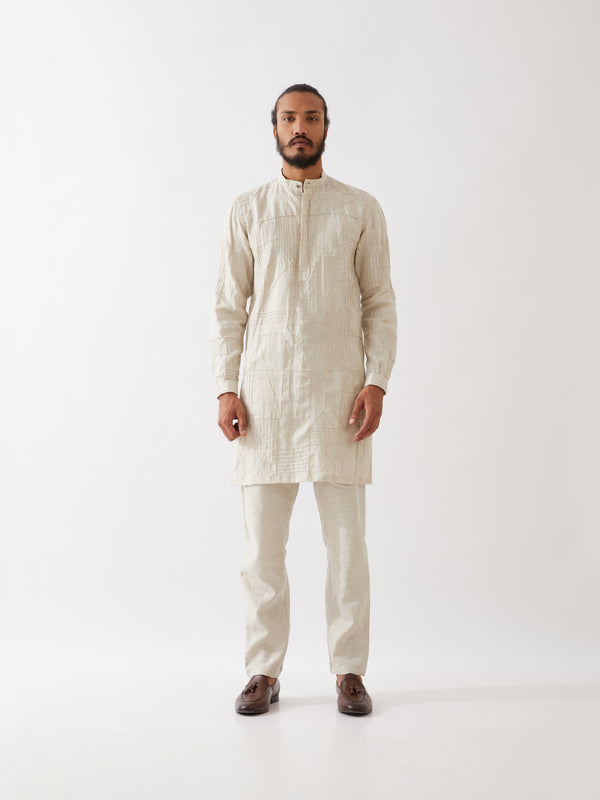 ETHAN KURTA SET - IVORY