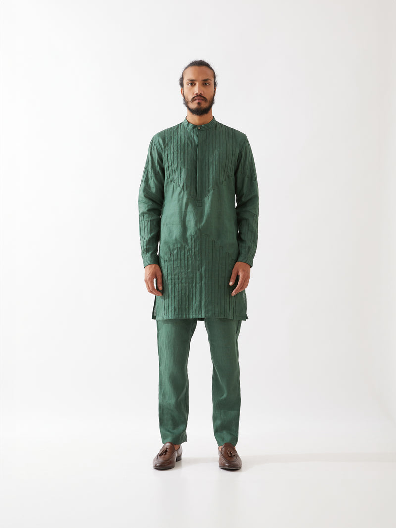 GABRIEL KURTA SET - GREEN