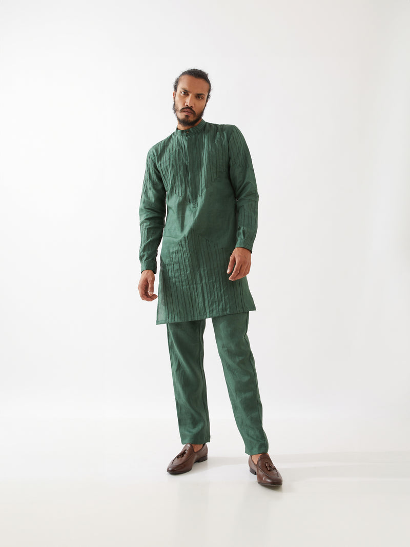 GABRIEL KURTA SET - GREEN