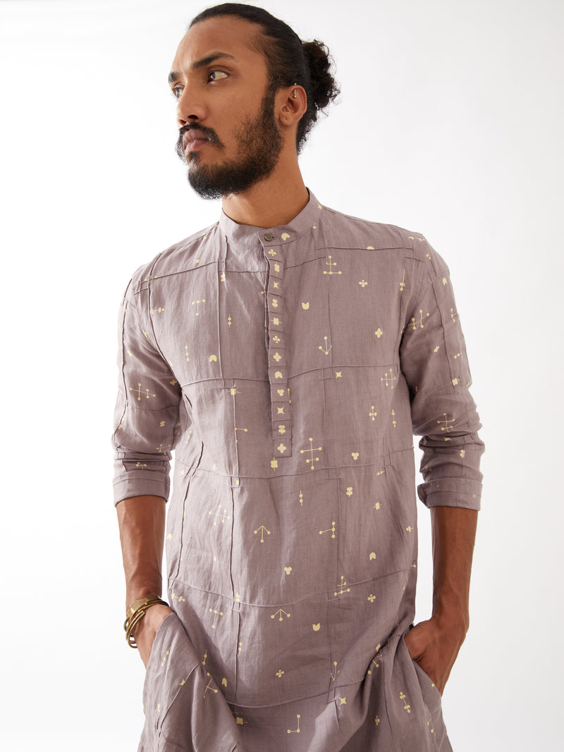 DIEGO ELEMENTS KURTA SET - PURPLE