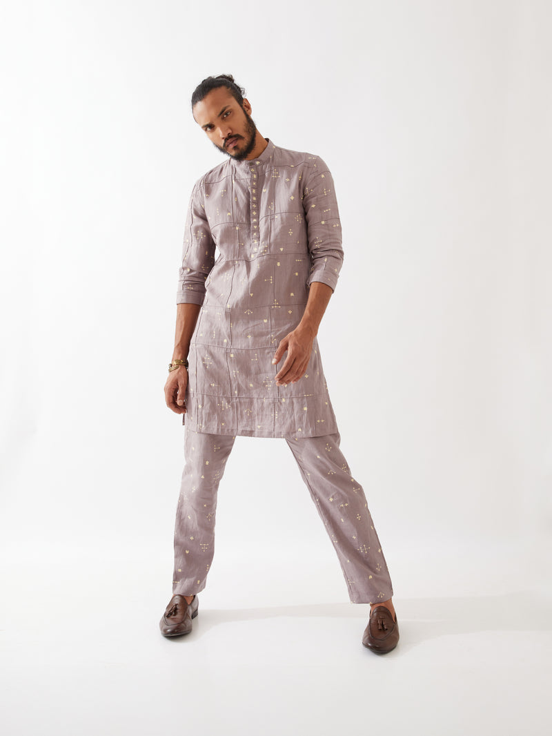 DIEGO ELEMENTS KURTA SET - PURPLE