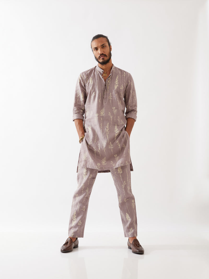 DECLAN BOTANICA KURTA SET - PURPLE