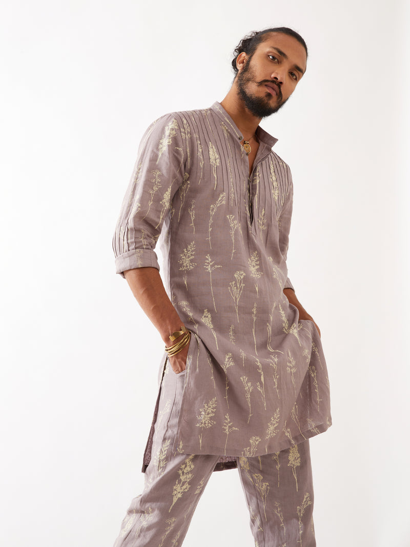 DECLAN BOTANICA KURTA SET - PURPLE