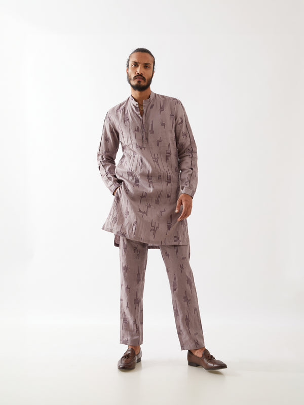 EMMETT CIRCUIT KURTA SET - PURPLE