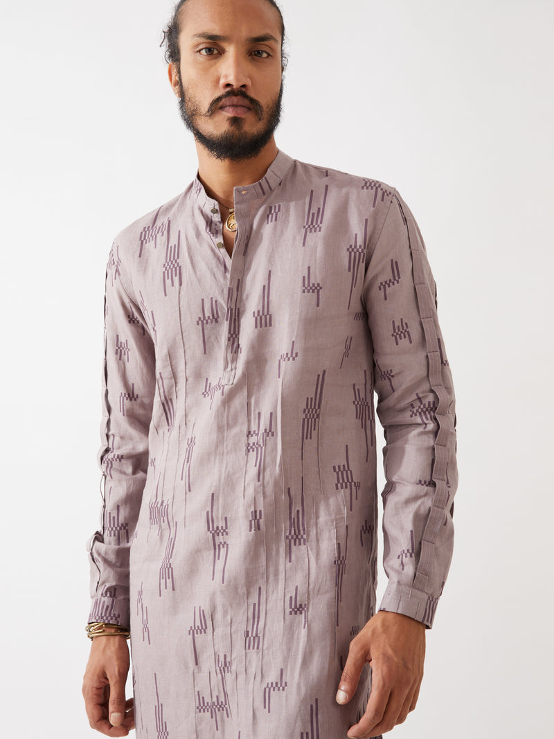 EMMETT CIRCUIT KURTA SET - PURPLE