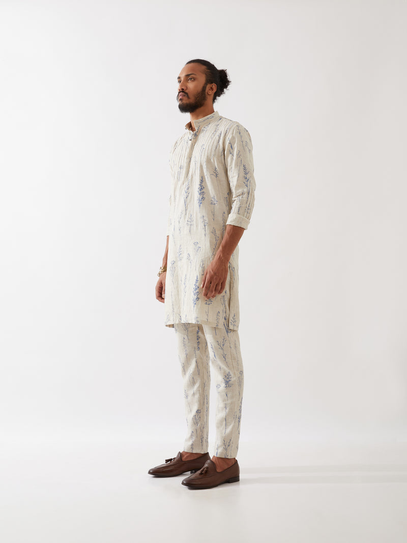 DECLAN BOTANICA KURTA SET - IVORY