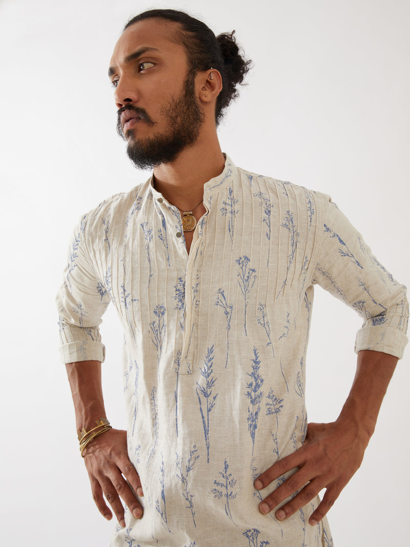 DECLAN BOTANICA KURTA SET - IVORY