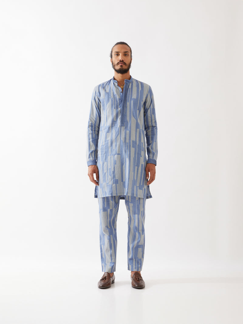 VINCENT SPACES KURTA SET - BLUE