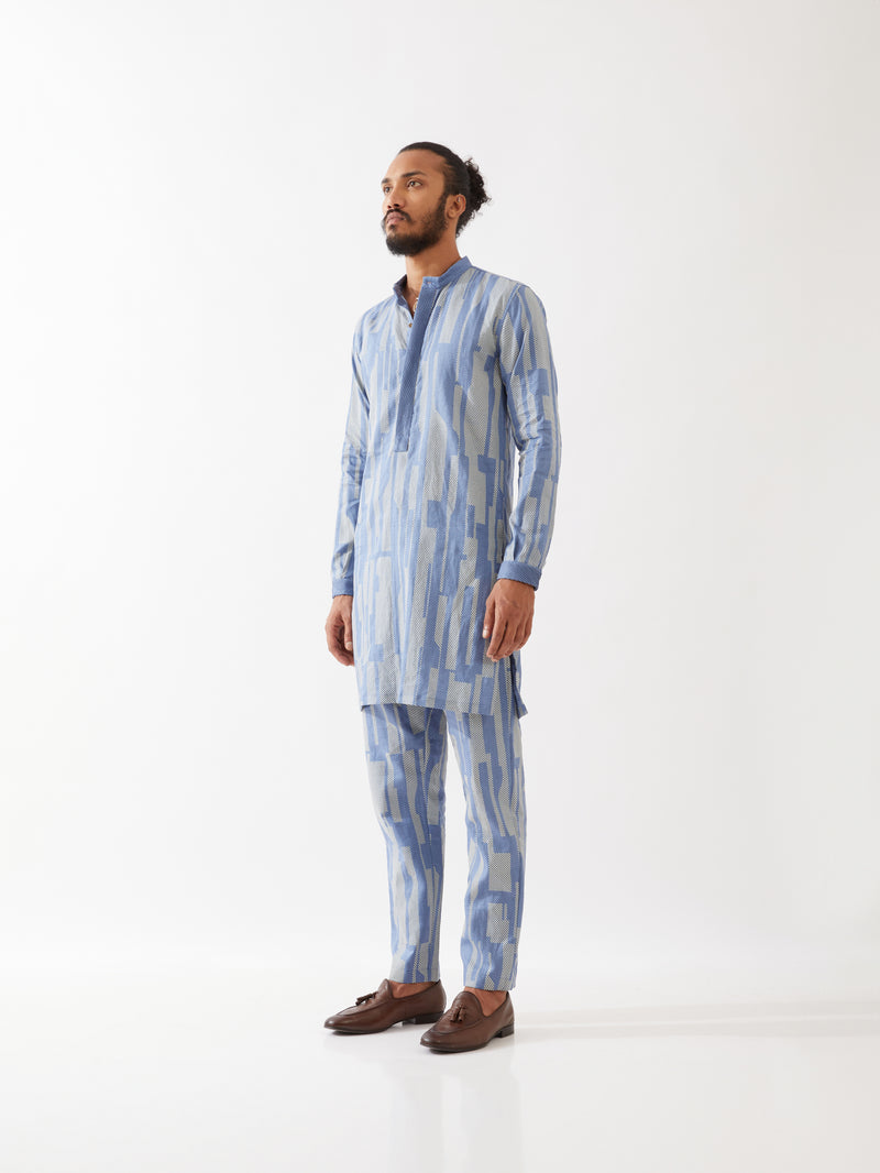 VINCENT SPACES KURTA SET - BLUE