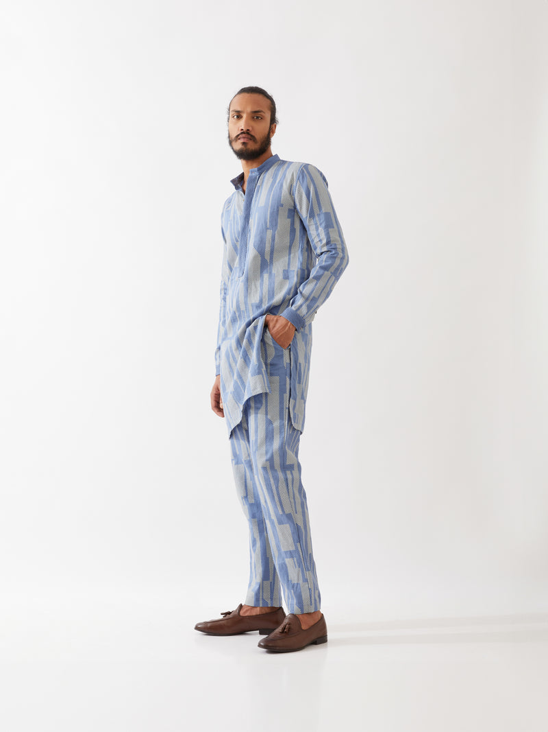 VINCENT SPACES KURTA SET - BLUE