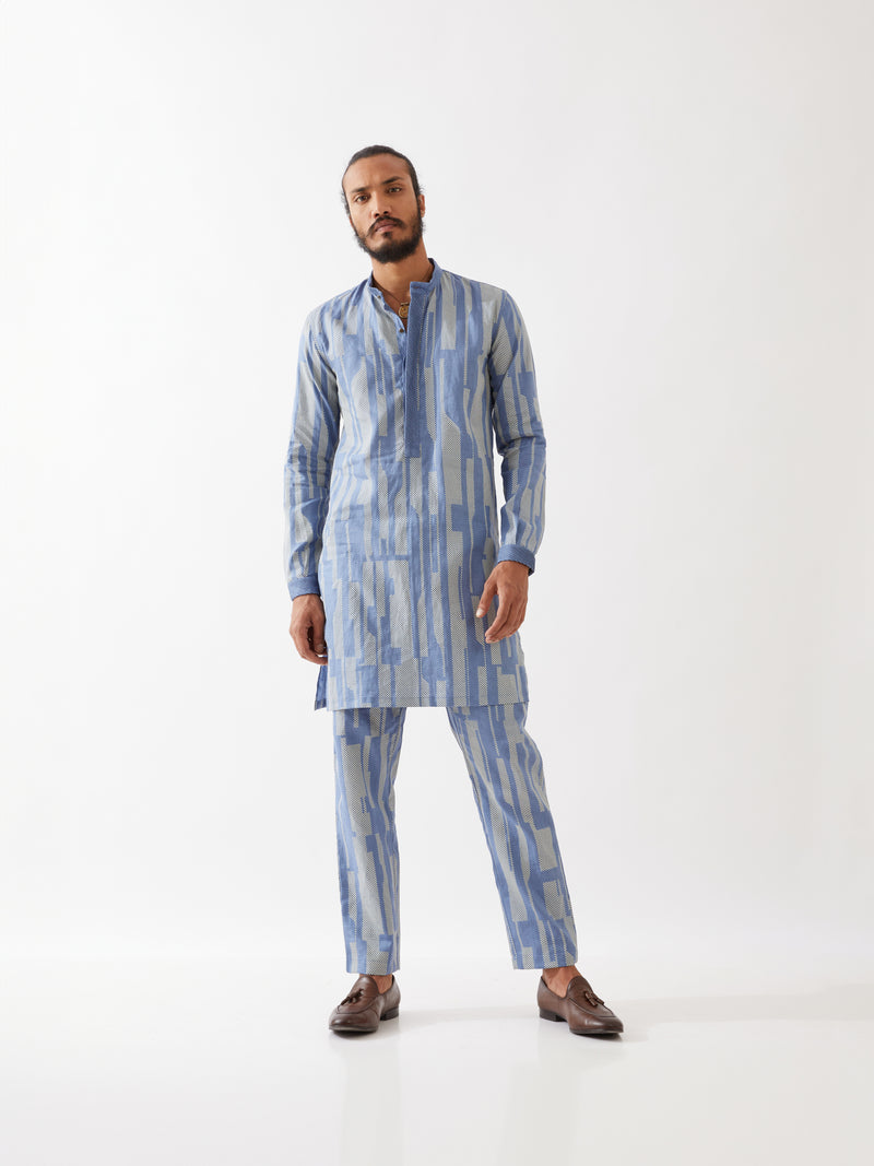 VINCENT SPACES KURTA SET - BLUE