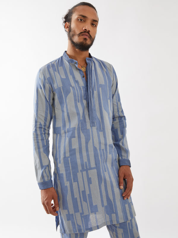 VINCENT SPACES KURTA SET - BLUE