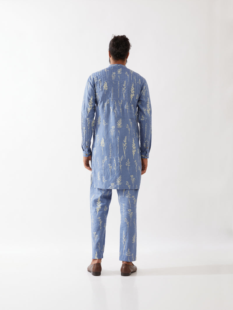 DECLAN BOTANICA KURTA SET - BLUE