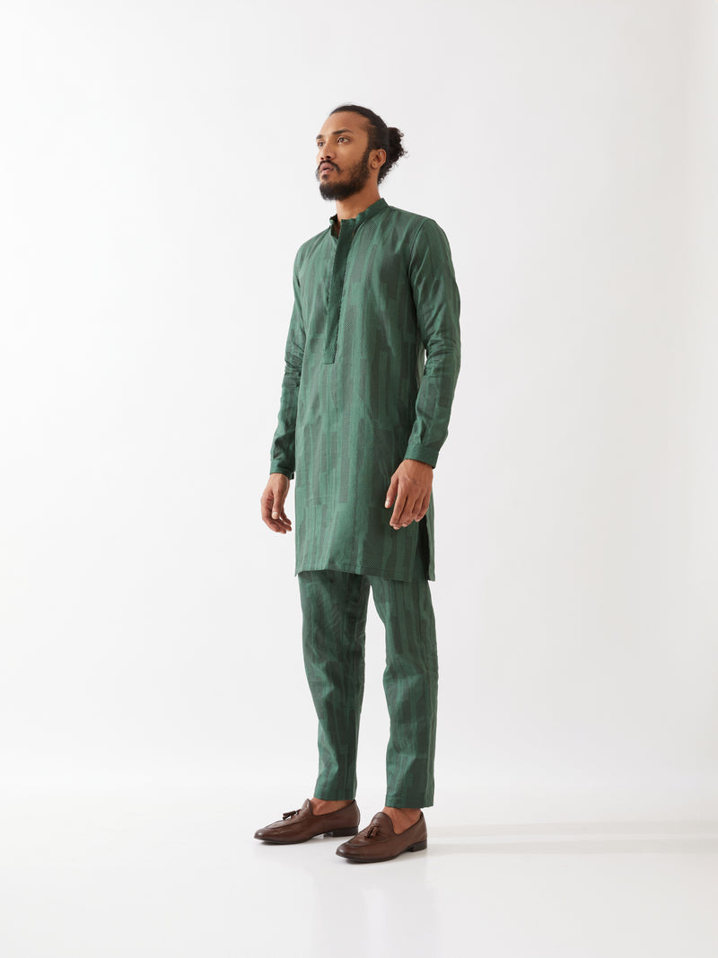 VINCENT SPACES KURTA SET - GREEN