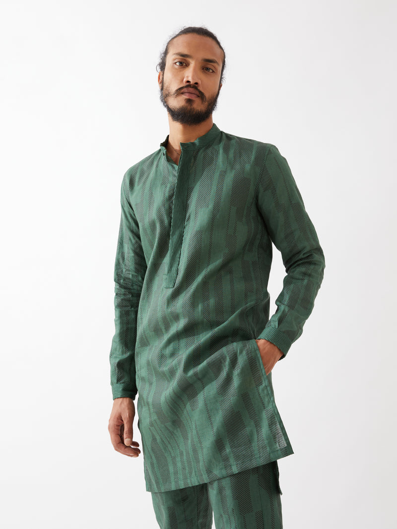 VINCENT SPACES KURTA SET - GREEN