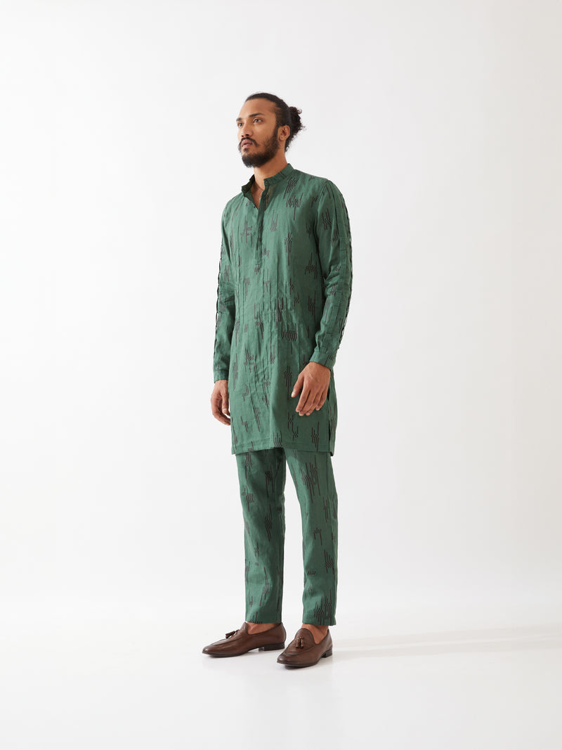 EMMETT CIRCUIT KURTA SET - GREEN