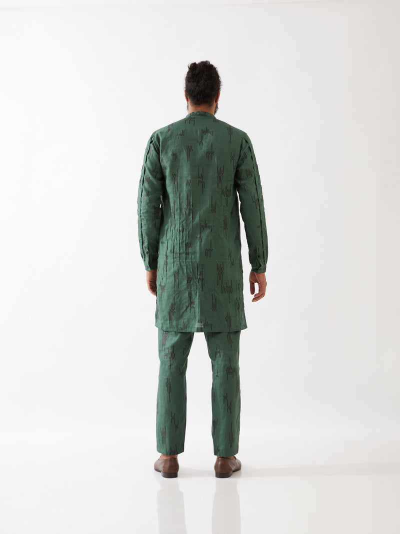 EMMETT CIRCUIT KURTA SET - GREEN