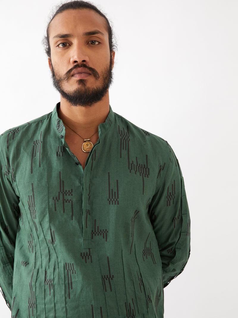 EMMETT CIRCUIT KURTA SET - GREEN