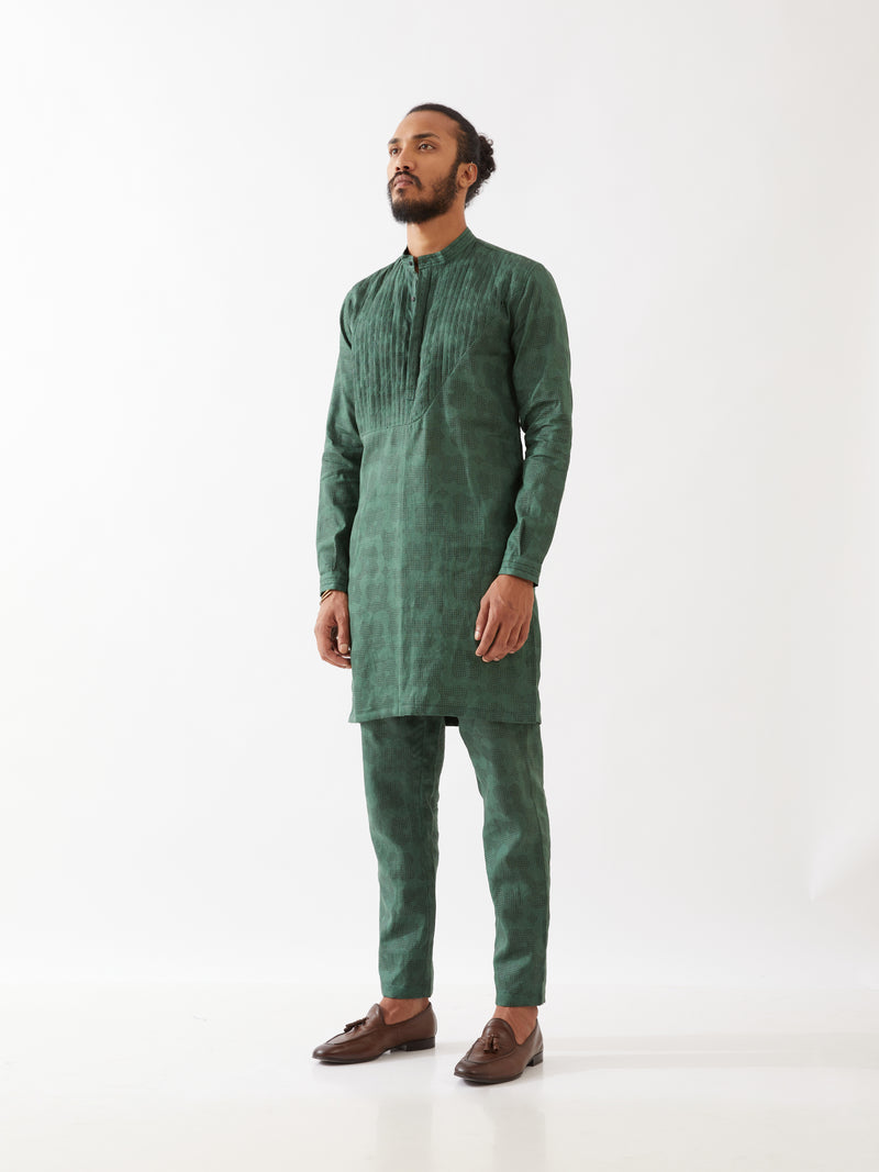 ACE FLORA KURTA SET - GREEN