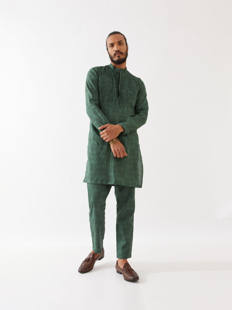 ACE FLORA KURTA SET - GREEN