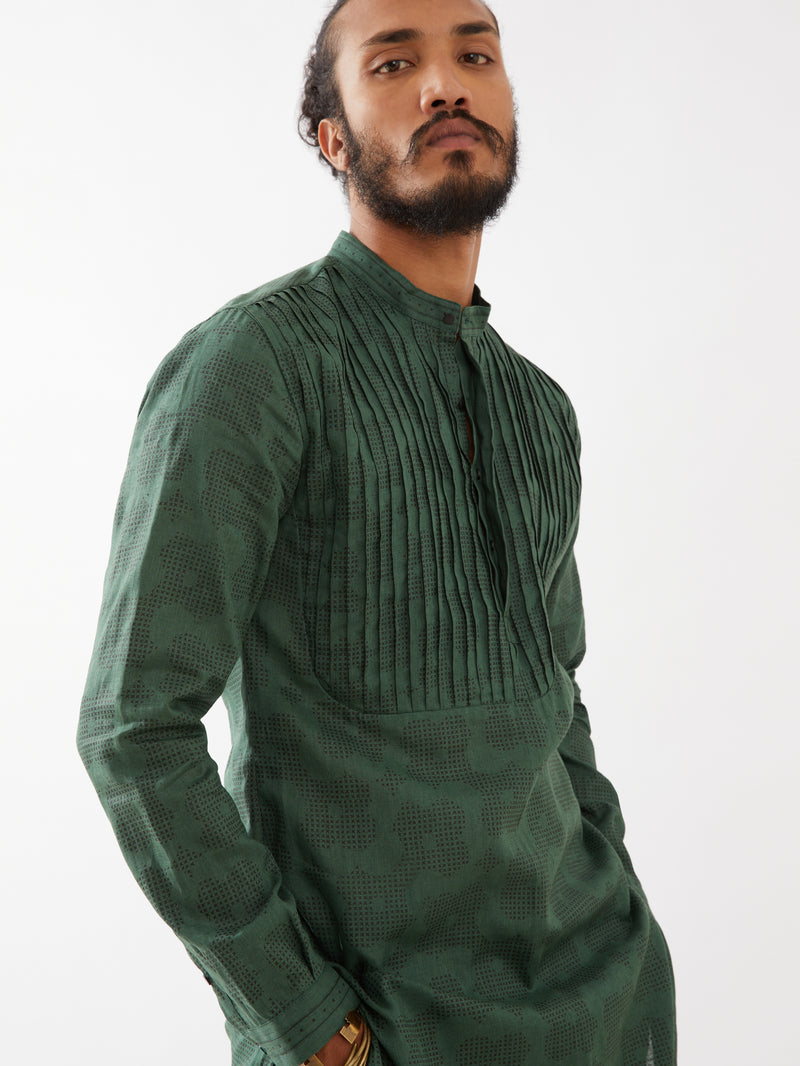 ACE FLORA KURTA SET - GREEN