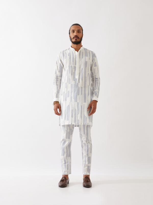 VINCENT SPACES KURTA SET - WHITE