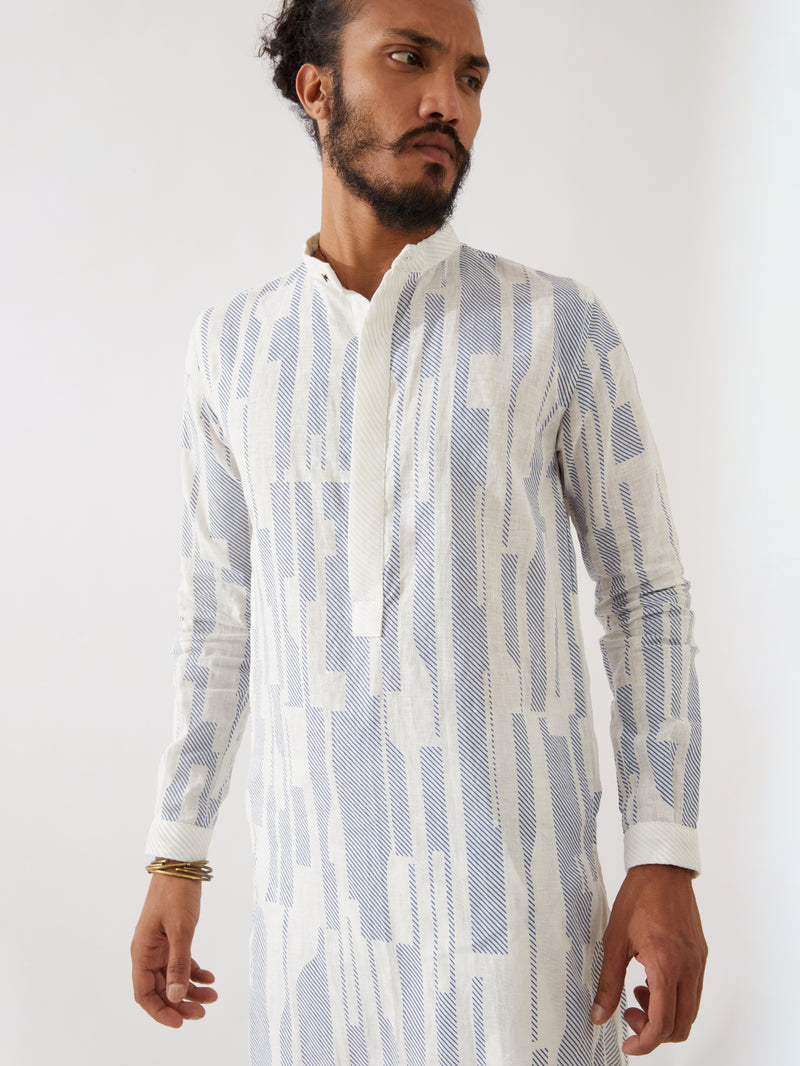 VINCENT SPACES KURTA SET - WHITE