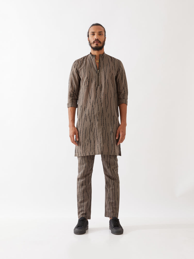 LUIS RAIN KURTA SET - GREY