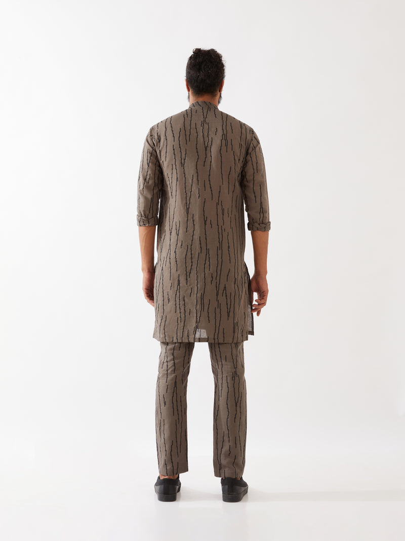 LUIS RAIN KURTA SET - GREY