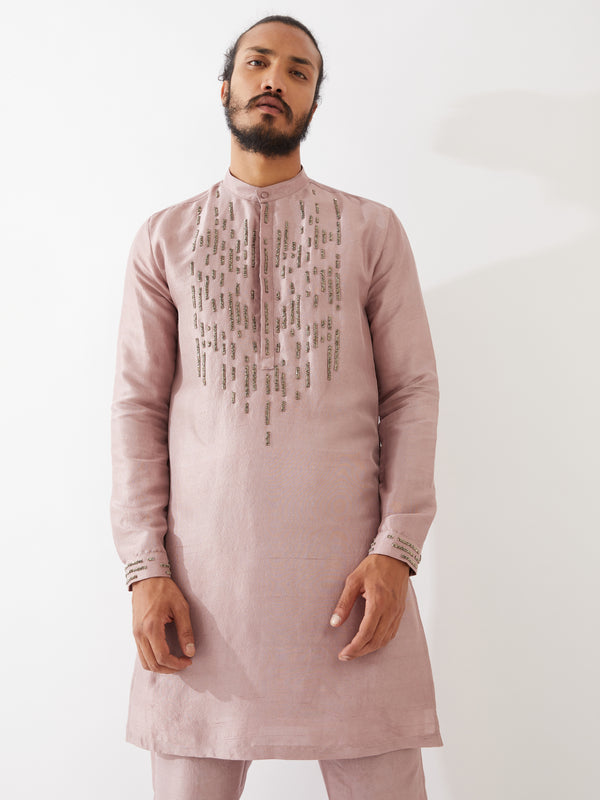 JETT SILK KURTA SET - PURPLE