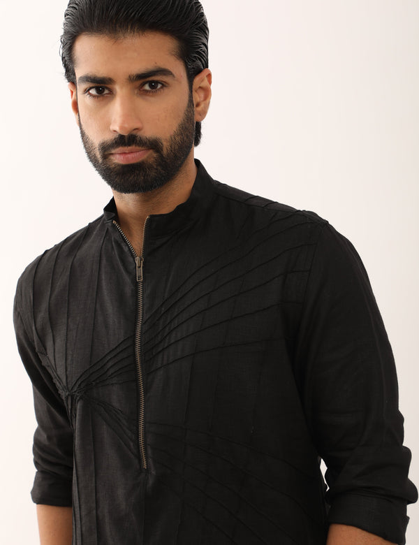 MANAV KURTA - BLACK