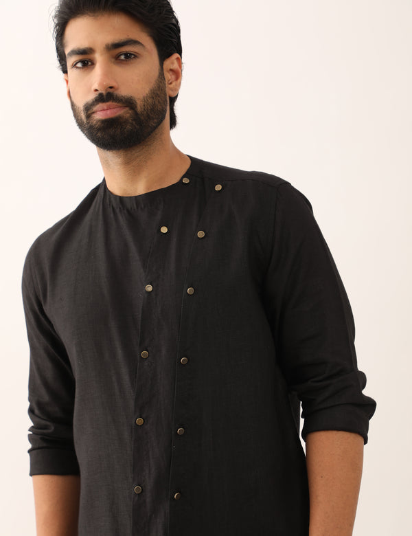 AYUSH KURTA SET - BLACK