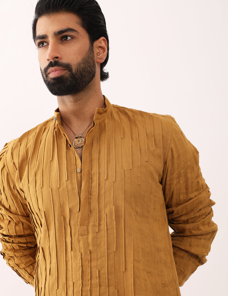 VIRAJ KURTA SET - MUSTARD