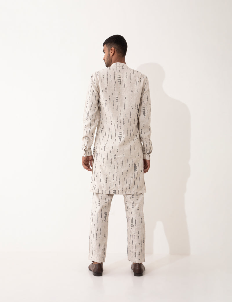 ZANDER BLOT KURTA - IVORY