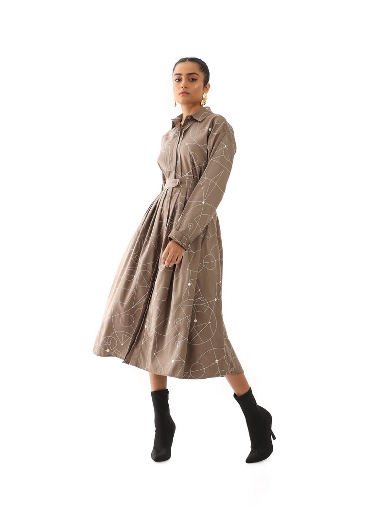 QUINN DRESS - TAUPE