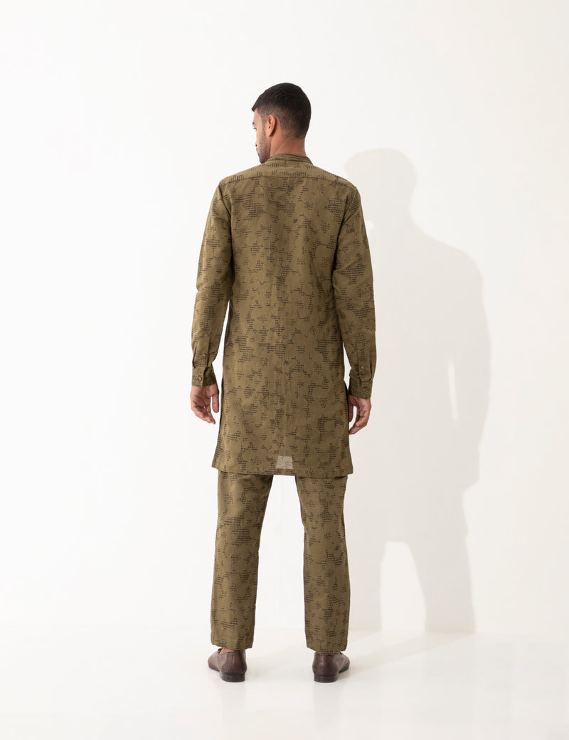 TORY VOID KURTA SET- BROWN