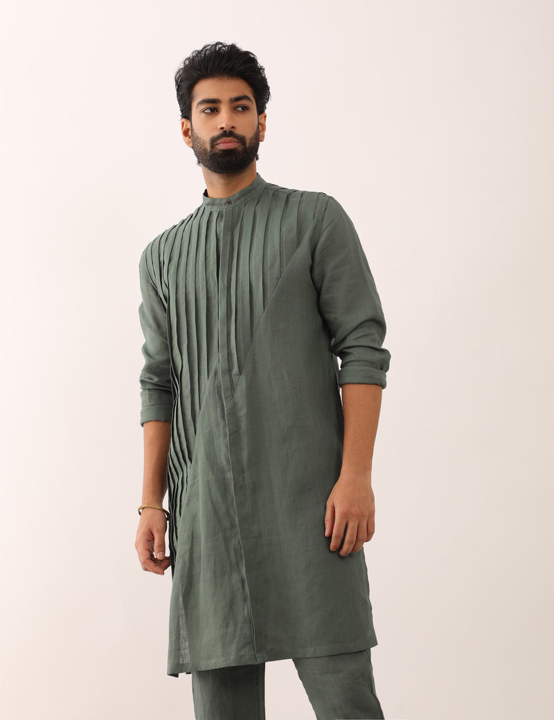 AARAV KURTA SET - GREEN