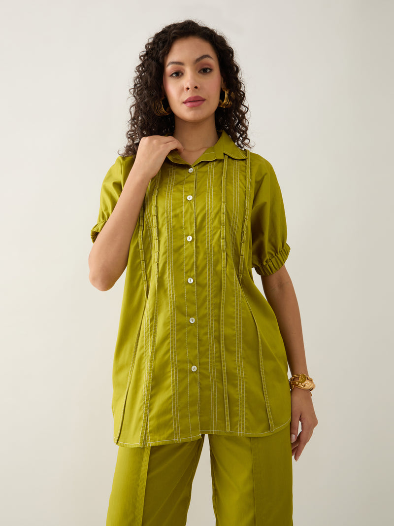 DEMURE SHIRT - LEAF