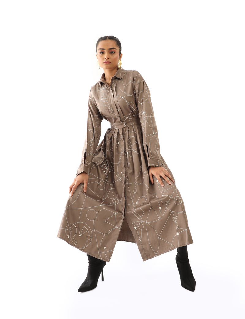 QUINN DRESS - TAUPE