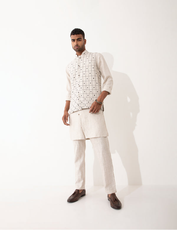 CHECKER BANDI  LOOK - IVORY