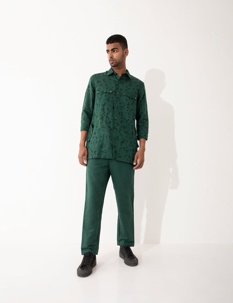 FEZZI CUBE  SHIRT SET - GREEN