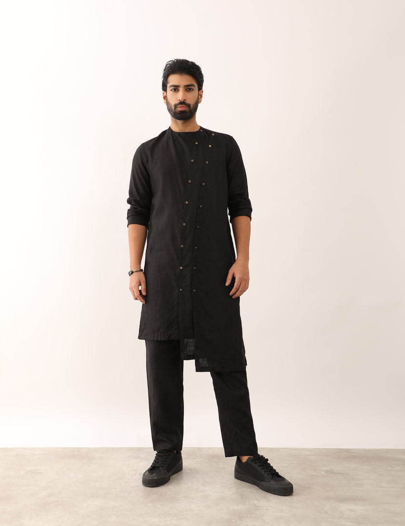 AYUSH KURTA SET - BLACK