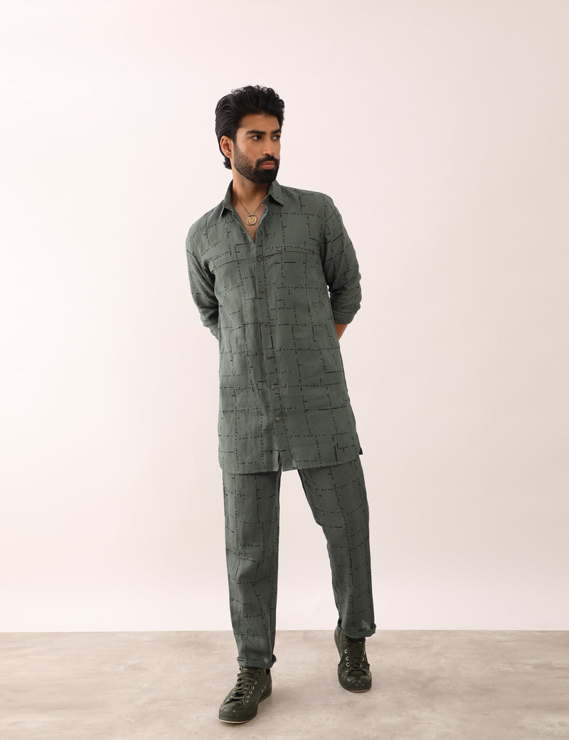 ABEER TETRIS SHIRT SET - GREEN