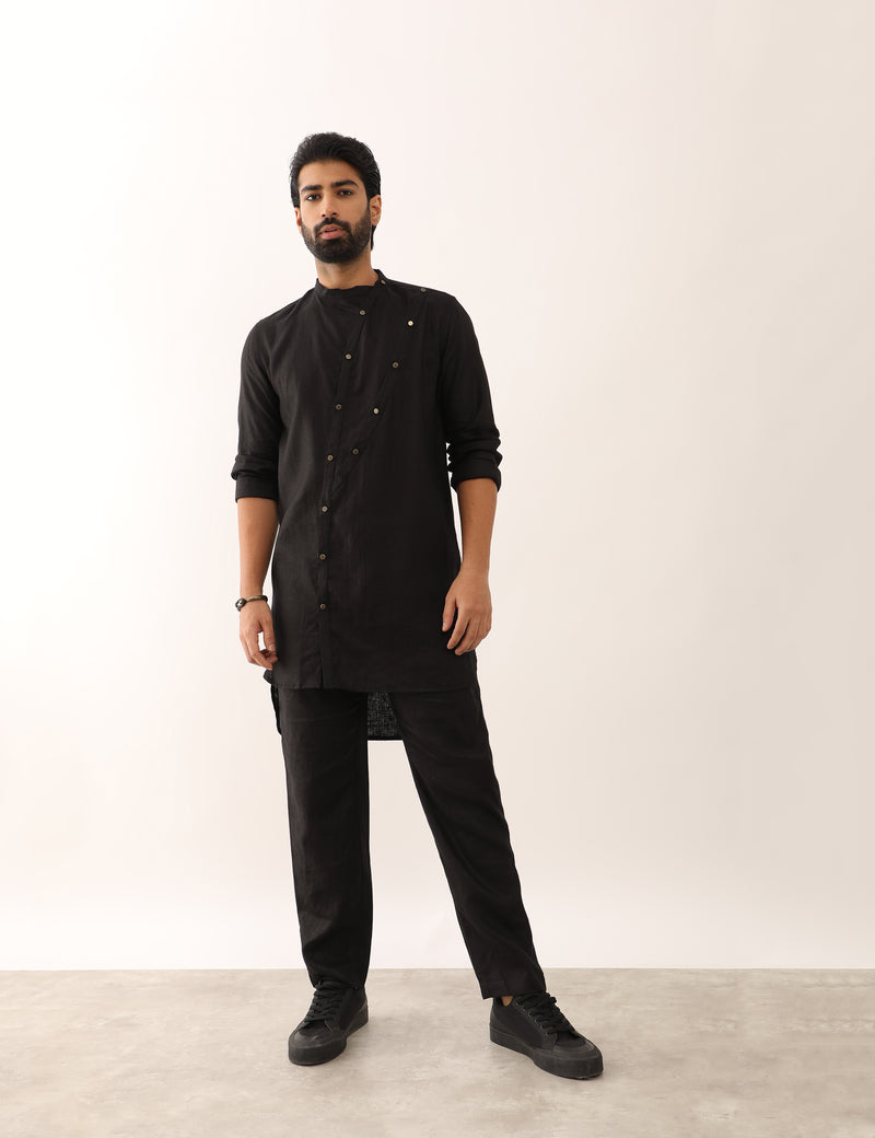 AADI  KURTA SET- BLACK