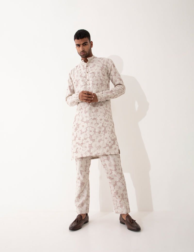 TORY VOID KURTA SET- IVORY