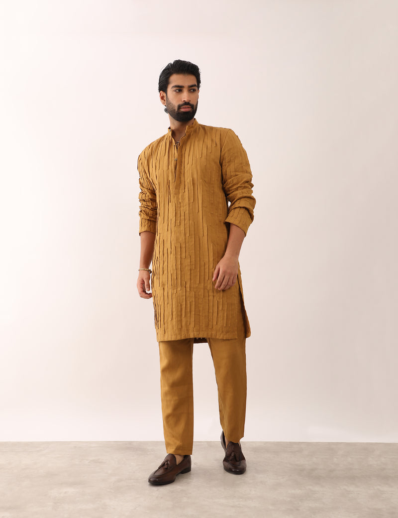 VIRAJ KURTA SET - MUSTARD