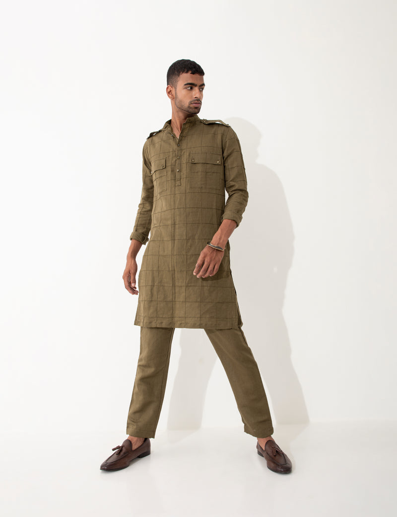 CARTER KURTA  -  BROWN