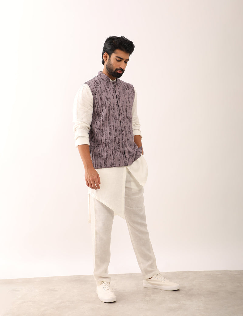 AARAV LEAF BANDI LOOK - PURPLE