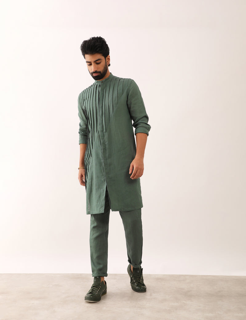 AARAV KURTA SET - GREEN