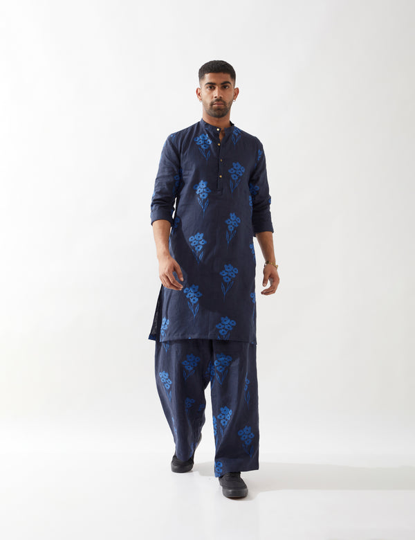 ZAYN FARM KURTA - NAVY